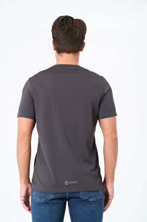 Erkek Bisiklet Yaka Basic Baskılı T-Şhirt