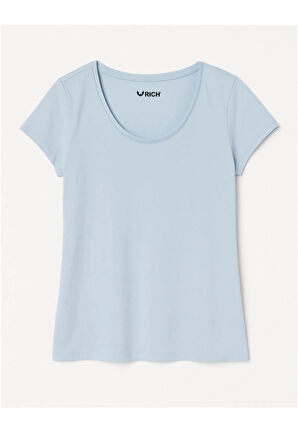 Kadın %100 Pamuk 2'li Paket Kısa Kollu Yuvarlak Yaka Tişört