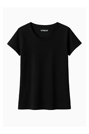 Kadın %100 Pamuk 2'li Paket Kısa Kollu Yuvarlak Yaka Tişört