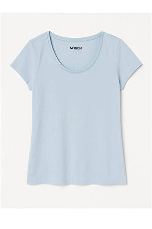 Kadın %100 Pamuk 2'li Paket Kısa Kollu Yuvarlak Yaka Tişört