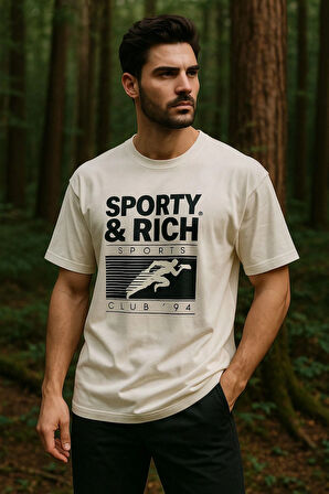Erkek Basic T-shirt Oversize Rahat Kalıp %100 Pamuk Bisiklet Yaka Kısa Kollu Tişört