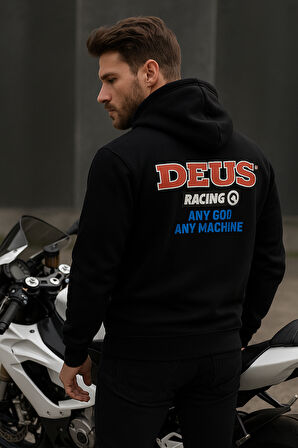 Unisex İkili Paket Kadın-Erkek Sevgili Kombini - Kapüşonlu Baskı Detaylı Sweatshirt 2'li Paket