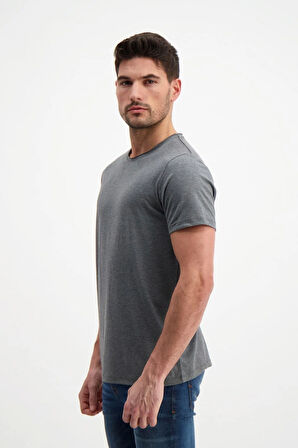 Gri Erkek Basic T-shirt