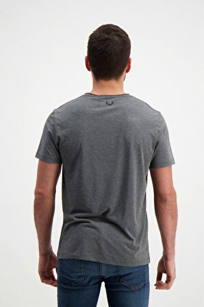Gri Erkek Basic T-shirt