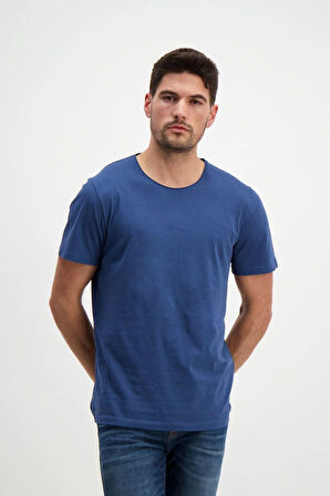 Lacivert Erkek Basic T-shirt