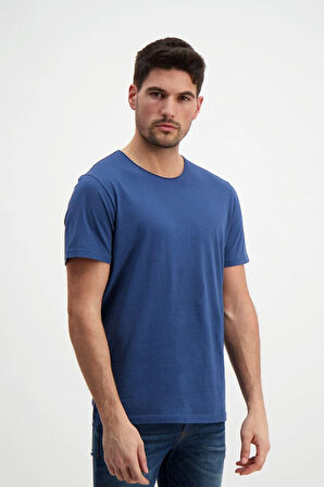 Lacivert Erkek Basic T-shirt