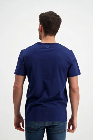 Rich Erkek Yıkamalı Basic T-shirt Tişört %100 Pamuk Tişört