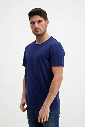 Rich Erkek Yıkamalı Basic T-shirt Tişört %100 Pamuk Tişört