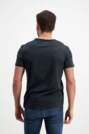 Antrasit Erkek Yıkamalı Basic T-shirt