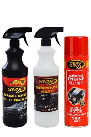 SMX Seramik Cila / Hızlı Cila / Pratik Cila / Susuz Motor Temizleme Spreyi / Torpido Parlatıcı /  Plastik Aksam Parlatıcı / ARAÇ BAKIM SETİ-1