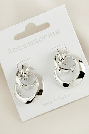 Halka Örgülü Yeni Sezon Metal Küpe