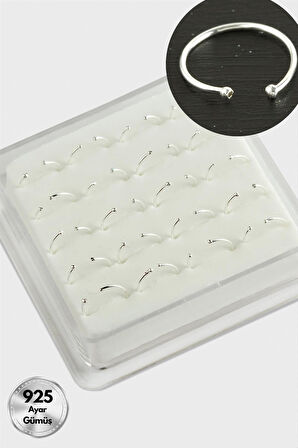 Top Halka Sıkıştırma Gümüş Hızma 20 Adet