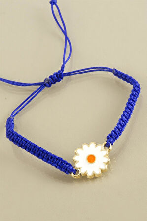 Papatya Makrome Örgülü Bileklik