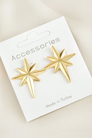 Yıldız Yeni Sezon Metal Küpe