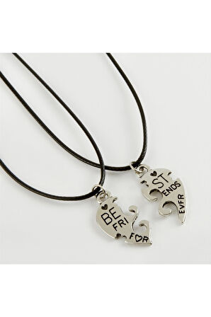 Best Friends Arkadaş Deri Set Kolye