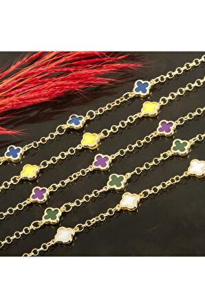 Çiçek Mineli Yeni Sezon Zincir Bileklik