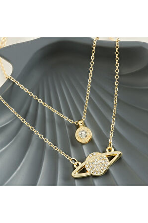 Satürn Yeni Sezon İkili Kolye