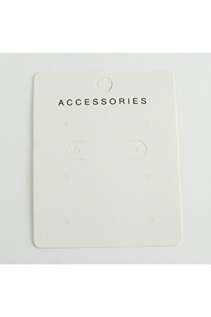 6 Delikli Beyaz Lüx Küpe Kartı