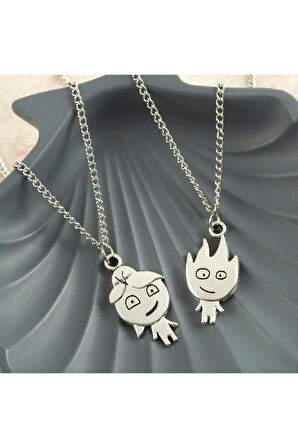 Kız Erkek  Arkadaş Zincir Kolye (Çift Kolye)