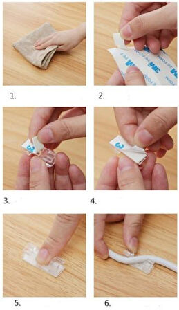 Kablo Sabitleyici Klips Seti 20 Adet