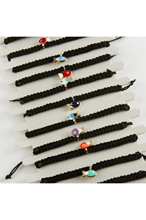 Balık Makrome Örgülü Bileklik