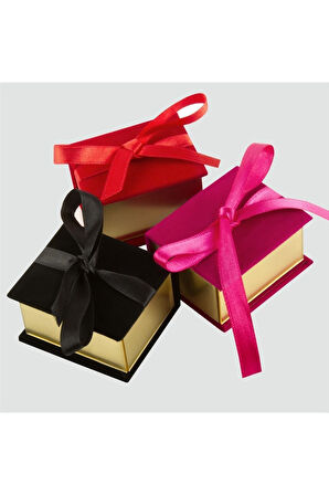 Kurdale Kadife Ahşap Lüx Yüzük Kutusu