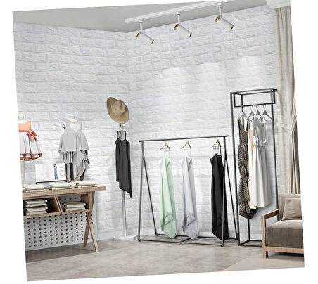 3D Tuğla Desenli Kendinden Yapışkanlı Duvar Paneli 58x38 cm