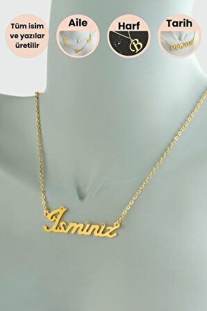 Kişiye Özel İsim Yazılı Kolye