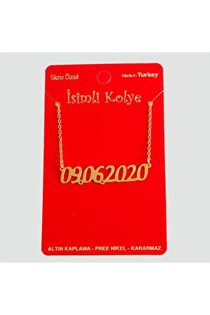Kişiye Özel Tarih Yazılı Kolye