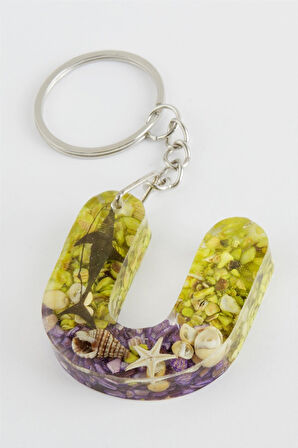 U Harfli Epoksi Anahtarlık