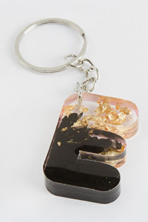 E Harfli Epoksi Anahtarlık