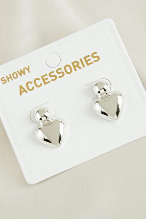 Kalp Yeni Sezon Metal Küpe