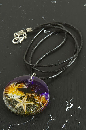 Köpek Balığı Deniz Efektli Epoksi Kolye