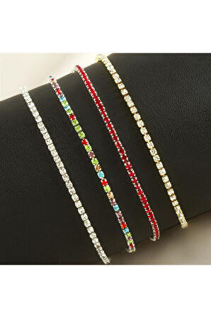 2 mm Minik Şerit Taşlı Suyolu Bileklik