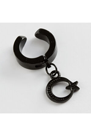 Ay Yıldız Çelik Erkek Küpe (Kıstırmalı) 1 Adet