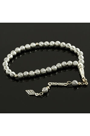 Çizgili Metal Tesbih 0,8 mm