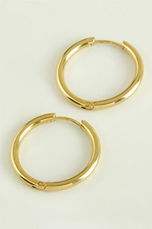 Boru Lüks Çelik Halka Küpe 2,5 cm