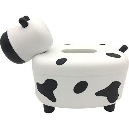 Sevimli İnek Tasarımlı Mıknatıslı Tuzluk ve Peçetelik