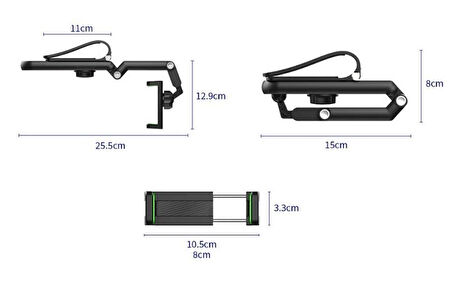 1080° Dönebilen Çok Fonksiyonlu Telefon Tutucu