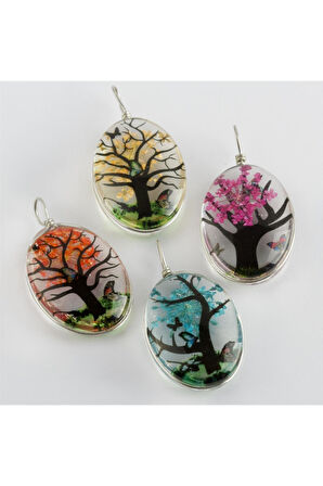 Oval Canlı Kolye Ucu 3 cm