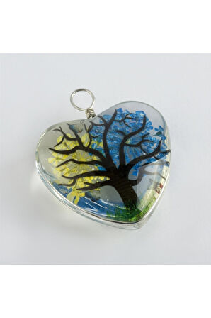 Kalp Canlı Kolye Ucu 2,5 cm