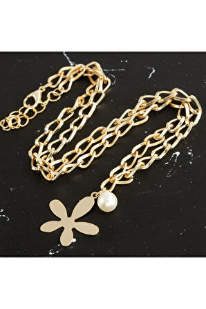 Çiçek Lüx Zincir Kolye