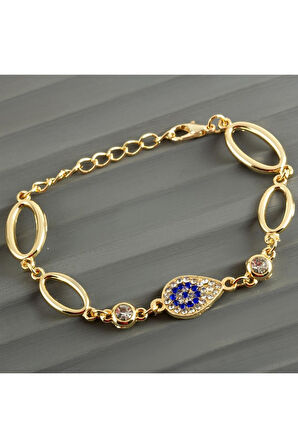 Oval Taşlı Trend Bileklik