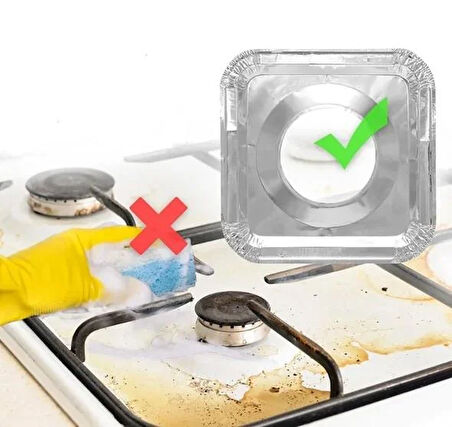 10 Adet Alüminyum Ocak Koruyucu Folyo