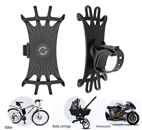 Silikon Esnek Bisiklet Telefon Tutucu