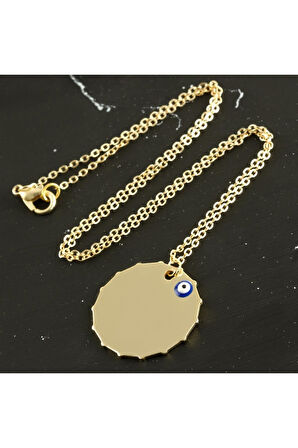 Köşeli İsim Yazılabilir Boş Plaka Kolye