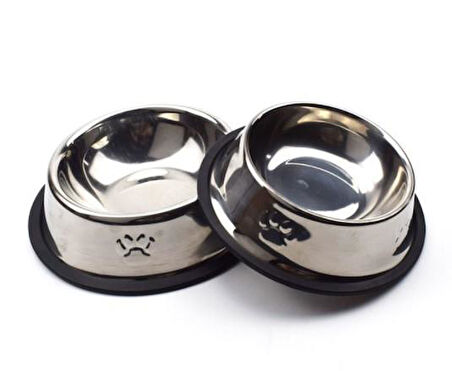 Paslanmaz Çelik Metal Mama Kabı 18 cm.