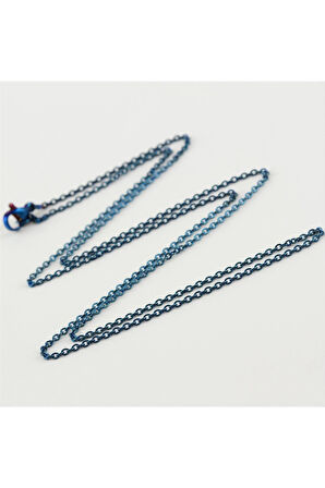 Ters Düz Çelik Zincirli Kolye 50 cm