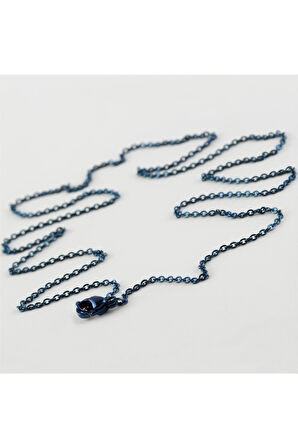 Ters Düz Çelik Zincirli Kolye 50 cm