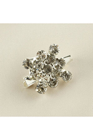 Kare Figürlü Taşlı Broş